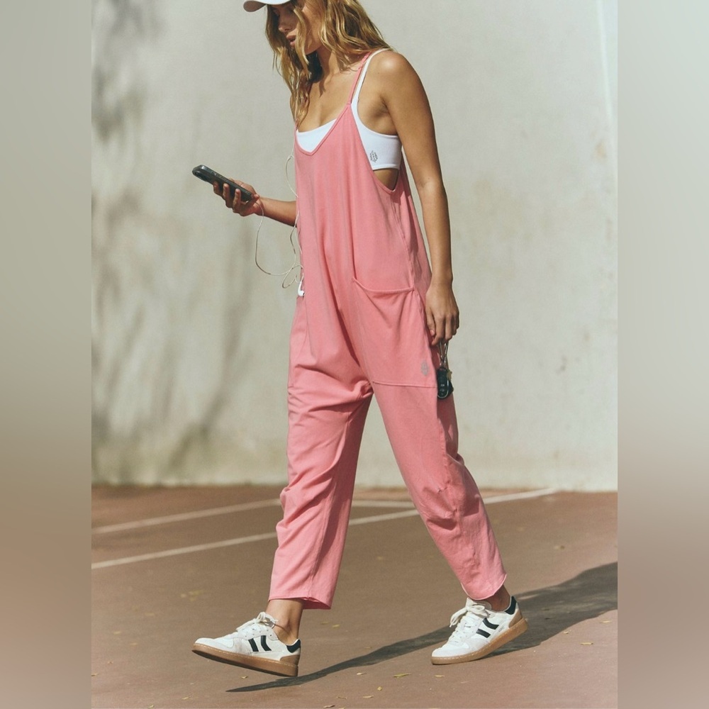 NWT Free People Movement Hot Shot Onesie In Hibiscus